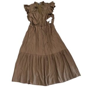 JULIA JORDAN Plus Size Women’s Dress size 16 chocolate brown sundress Maxi